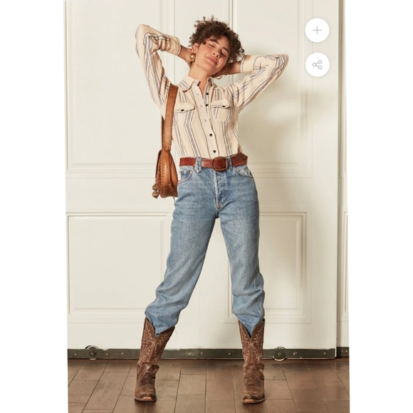 Free people ×Boyish THE CLINT Jeans $208 size 32 - Picture 3 of 16